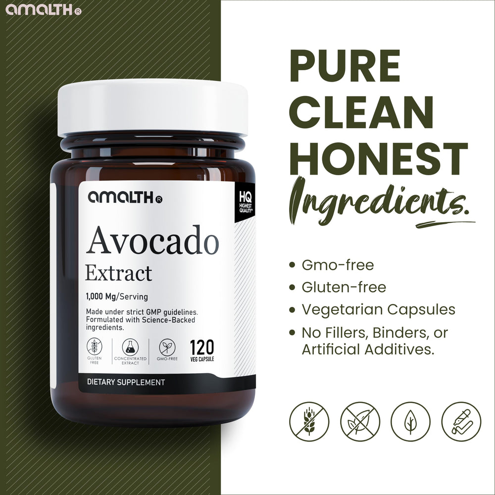 AMALTH avocado fruit source close-up illustrating natural ingredients