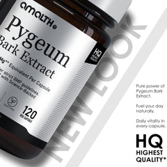 AMALTH Pygeum Bark Extract capsules ready for daily regimen.