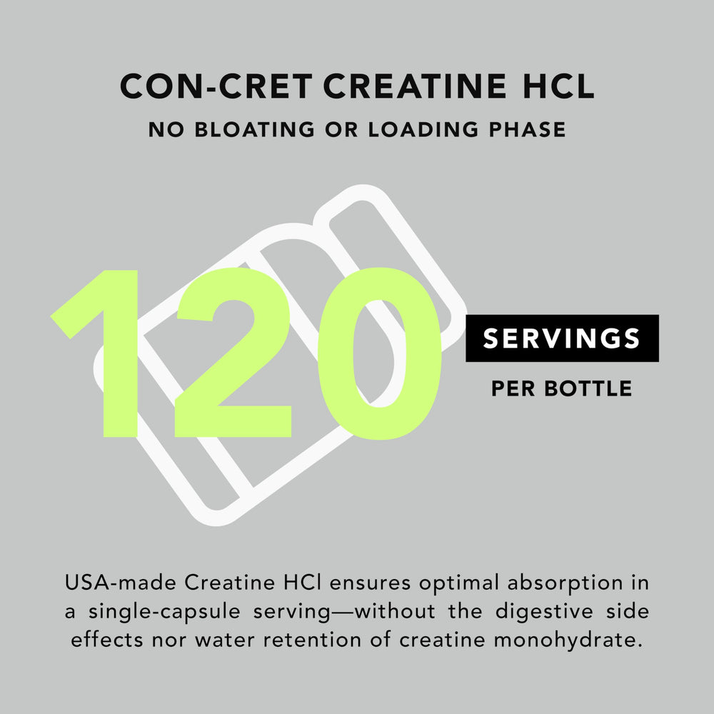 AMANDEAN Creatine HCl pills on a workout mat signaling performance support.