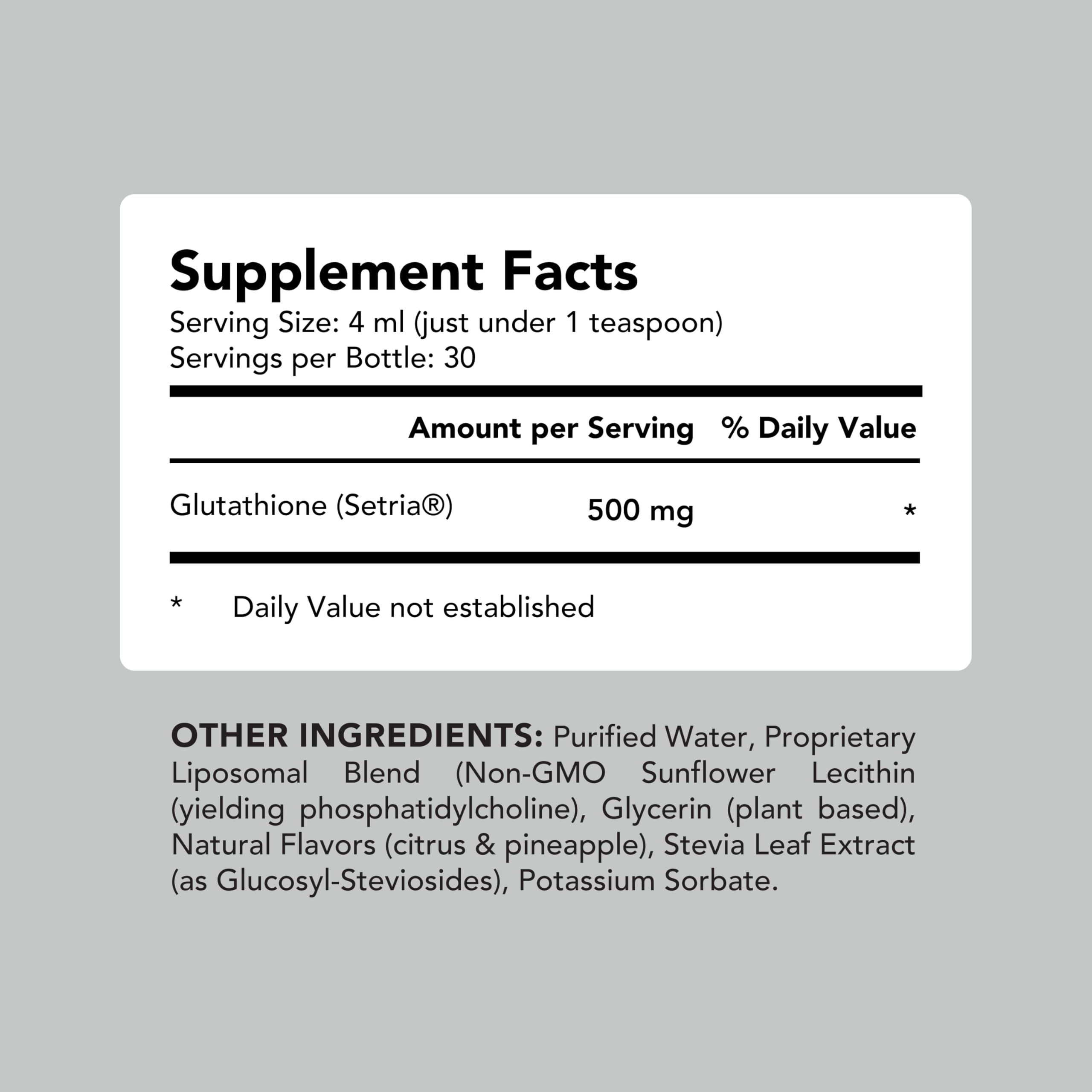 AMANDEAN Liposomal Glutathione soy-free logo highlighting vegan formula