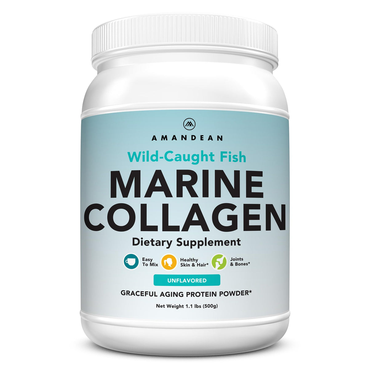 AMANDEAN Marine Collagen tub ready for daily skin and hair support