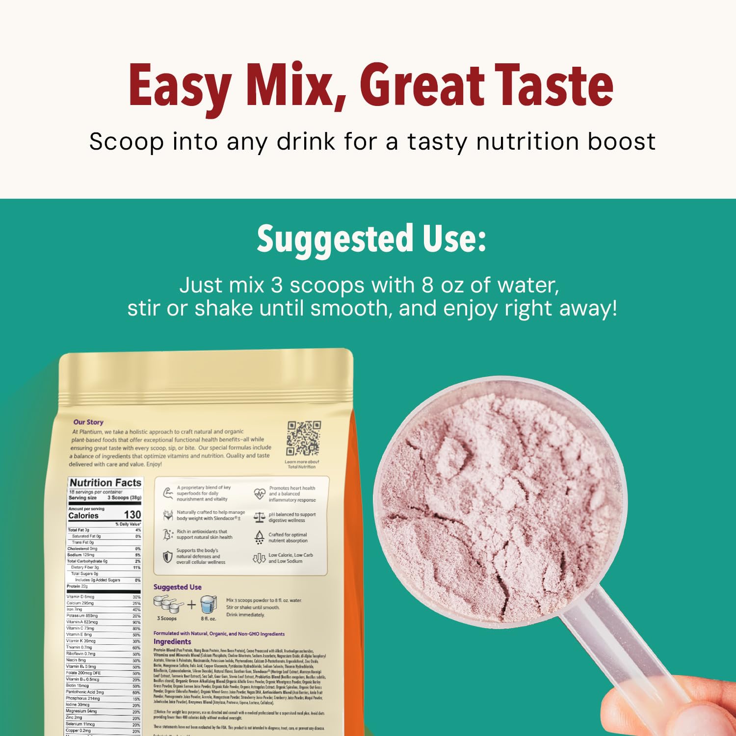 AMAXI Plantium gluten-free dairy-free label signals clean ingredients