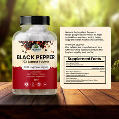 Piperine-rich extract visual representing natural antioxidant benefits.