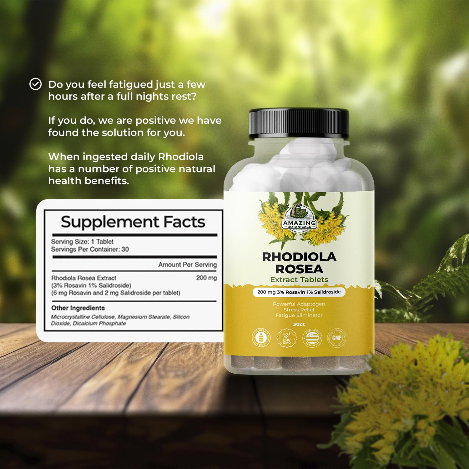 Amazing Botanicals Rhodiola Rosea pour dose demonstrates easy daily intake