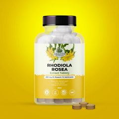 Amazing Botanicals Rhodiola Rosea tablets closeup highlights potency and purity
