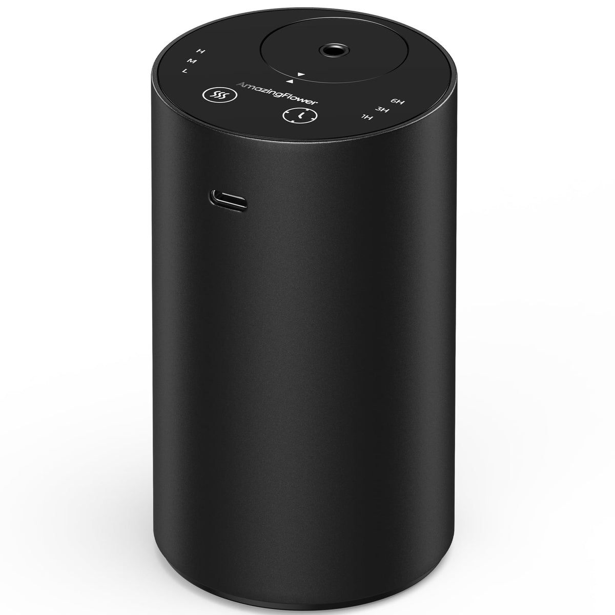 Amazing Flower waterless diffuser exterior in black metal for modern spaces.