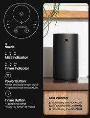 Amazing Flower diffuser with mist levels display for customizable scent intensity.