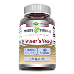 Amazing Formulas Brewers Yeast bottle pour for daily nutrition support.