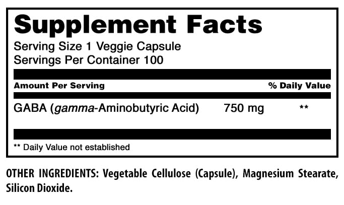 Gluten-free badge on Amazing Formulas GABA bottle.