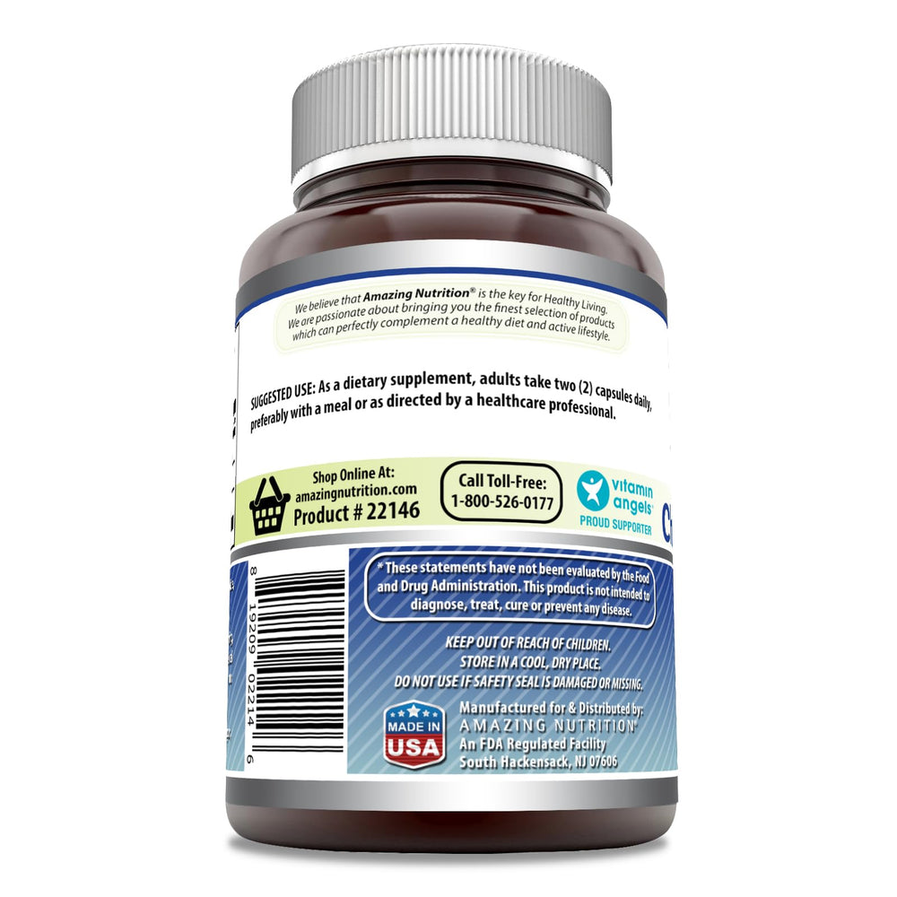 Amazing Formulas bottle packaging shows USA-made, non-GMO and gluten-free attributes