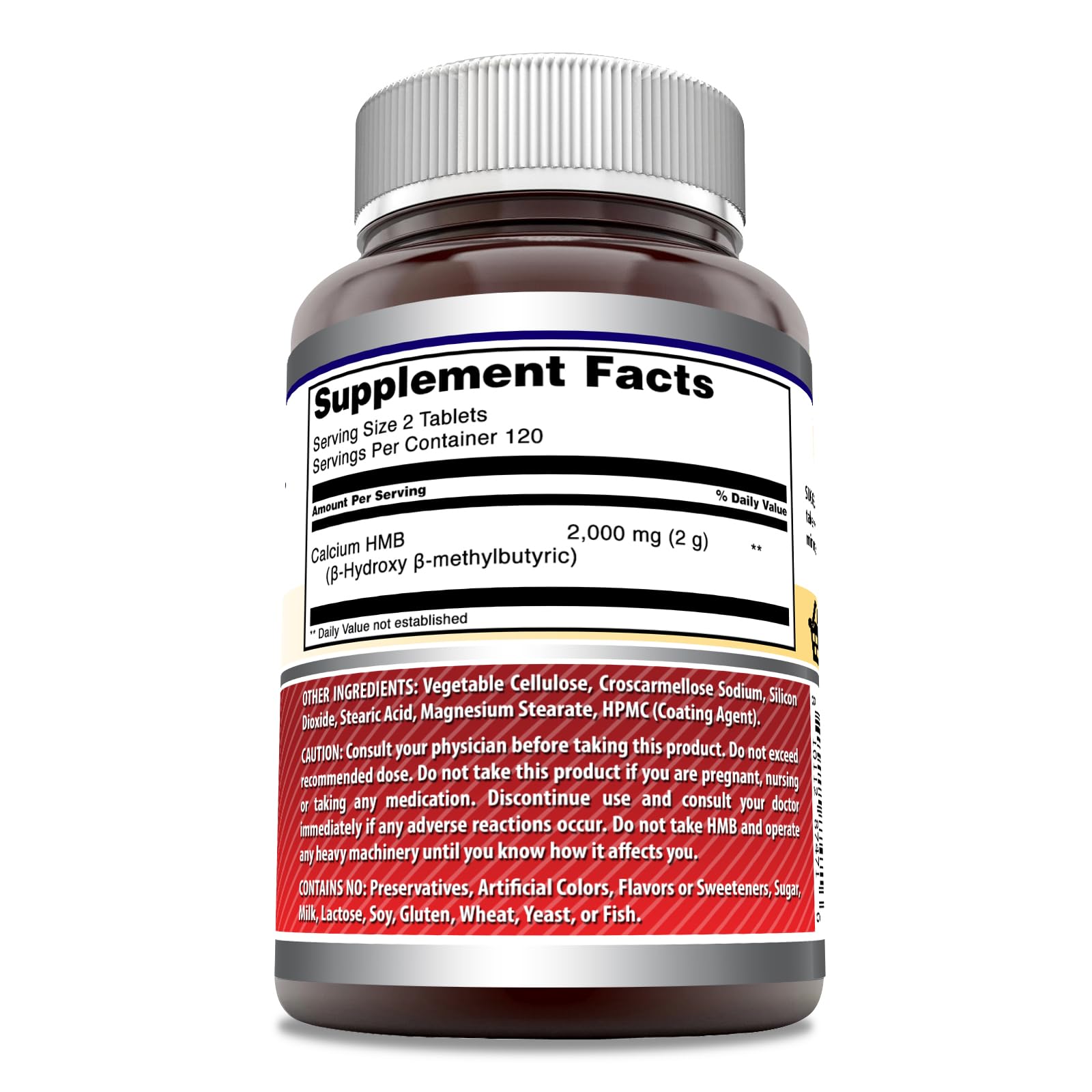 Amazing Formulas HMB tablets closeup emphasizes easy daily use.