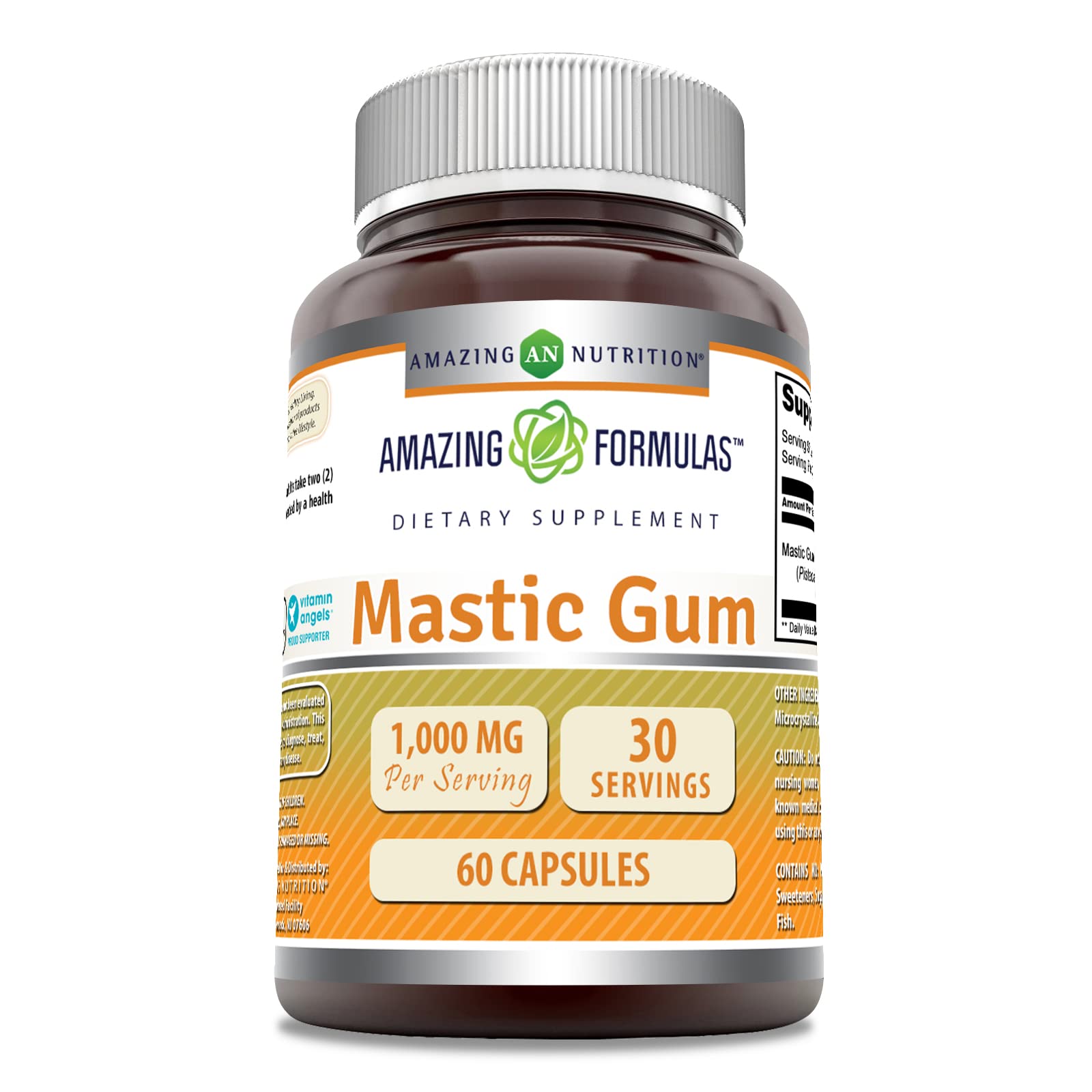 Amazing Formulas Mastic Gum bottle for convenient daily supplementation.