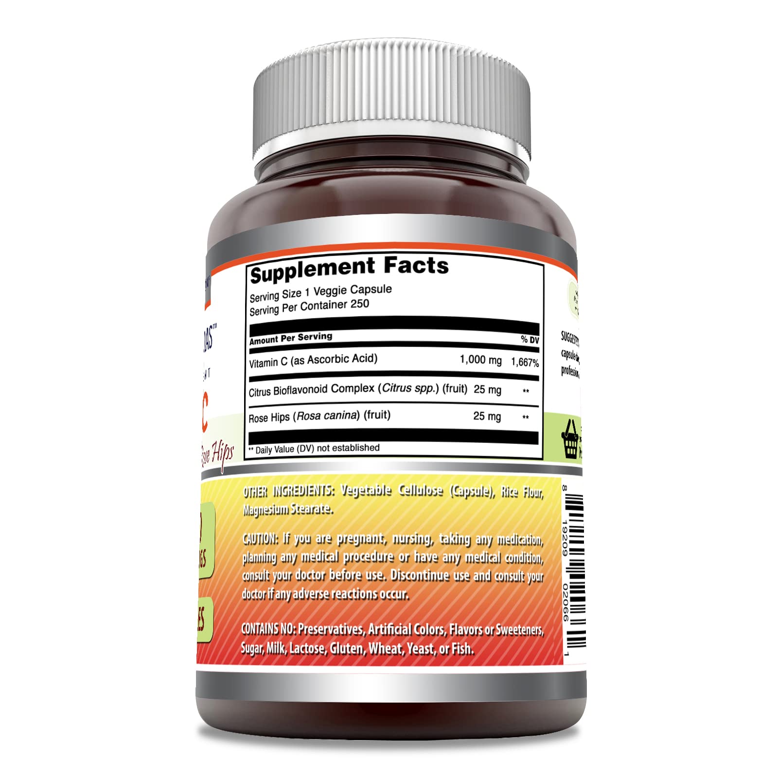 Amazing Formulas Vitamin C capsules in veggie form for easy daily use.