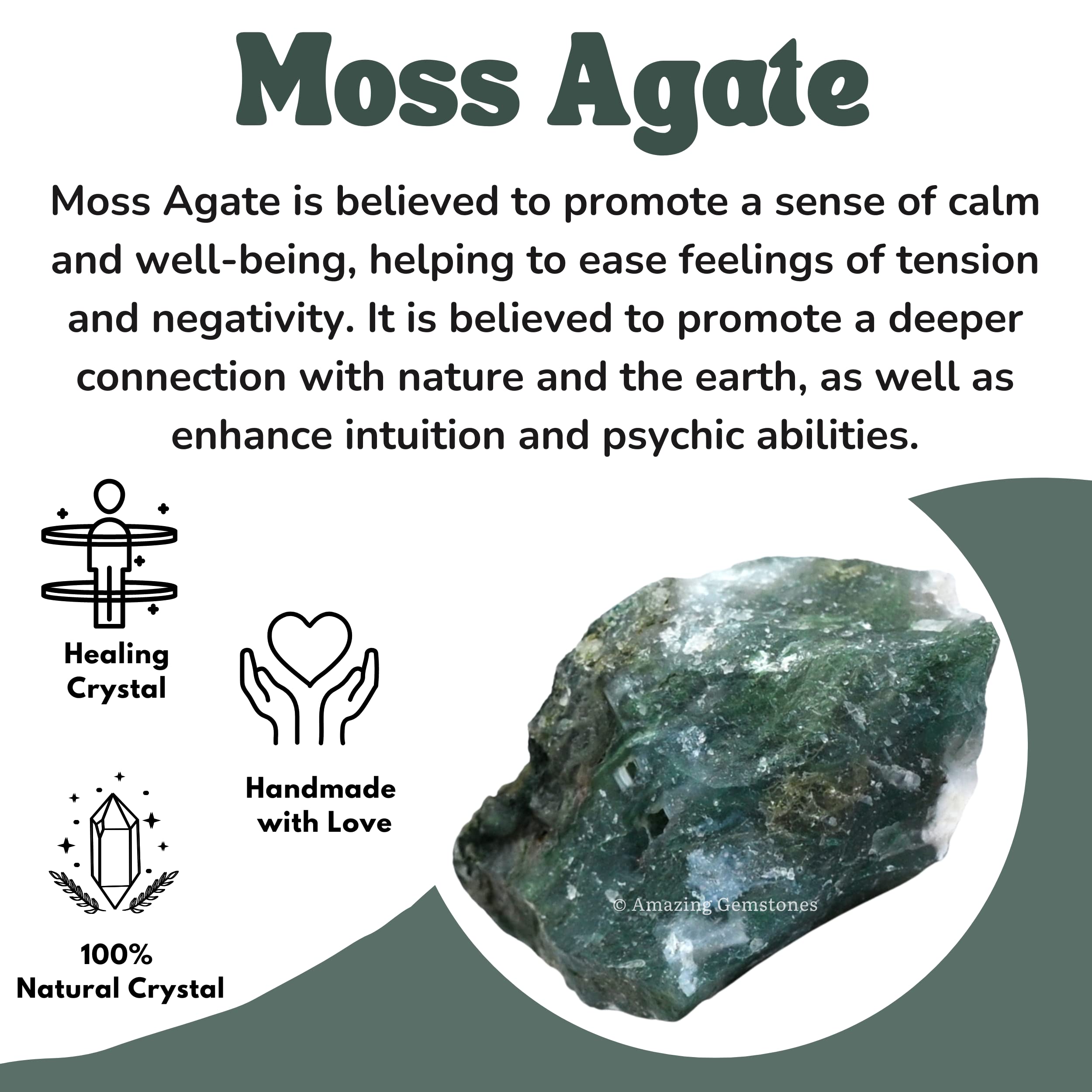 Amazing Gemstone 1lb moss agate packaging ready for gifting and storage
