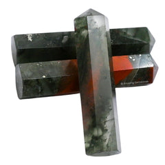 Amazing Gemstone African Bloodstone points in velvet pouch ideal for gifting.