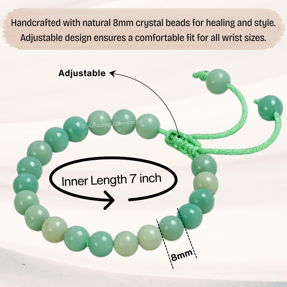 Amazing Gemstone Amazonite bracelet authenticity certificate included with product.