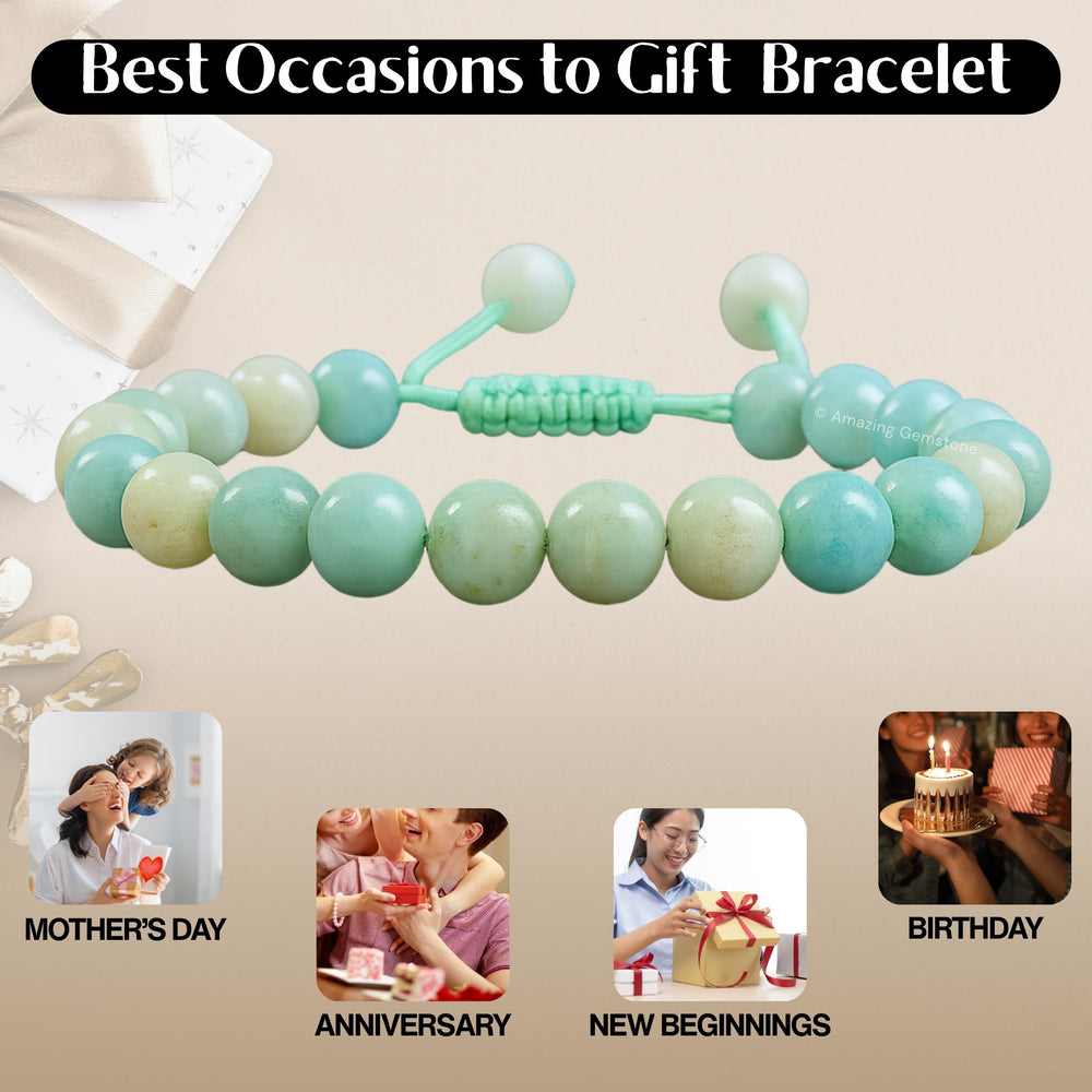 Amazing Gemstone Amazonite bracelet lifestyle shot for daily wear.