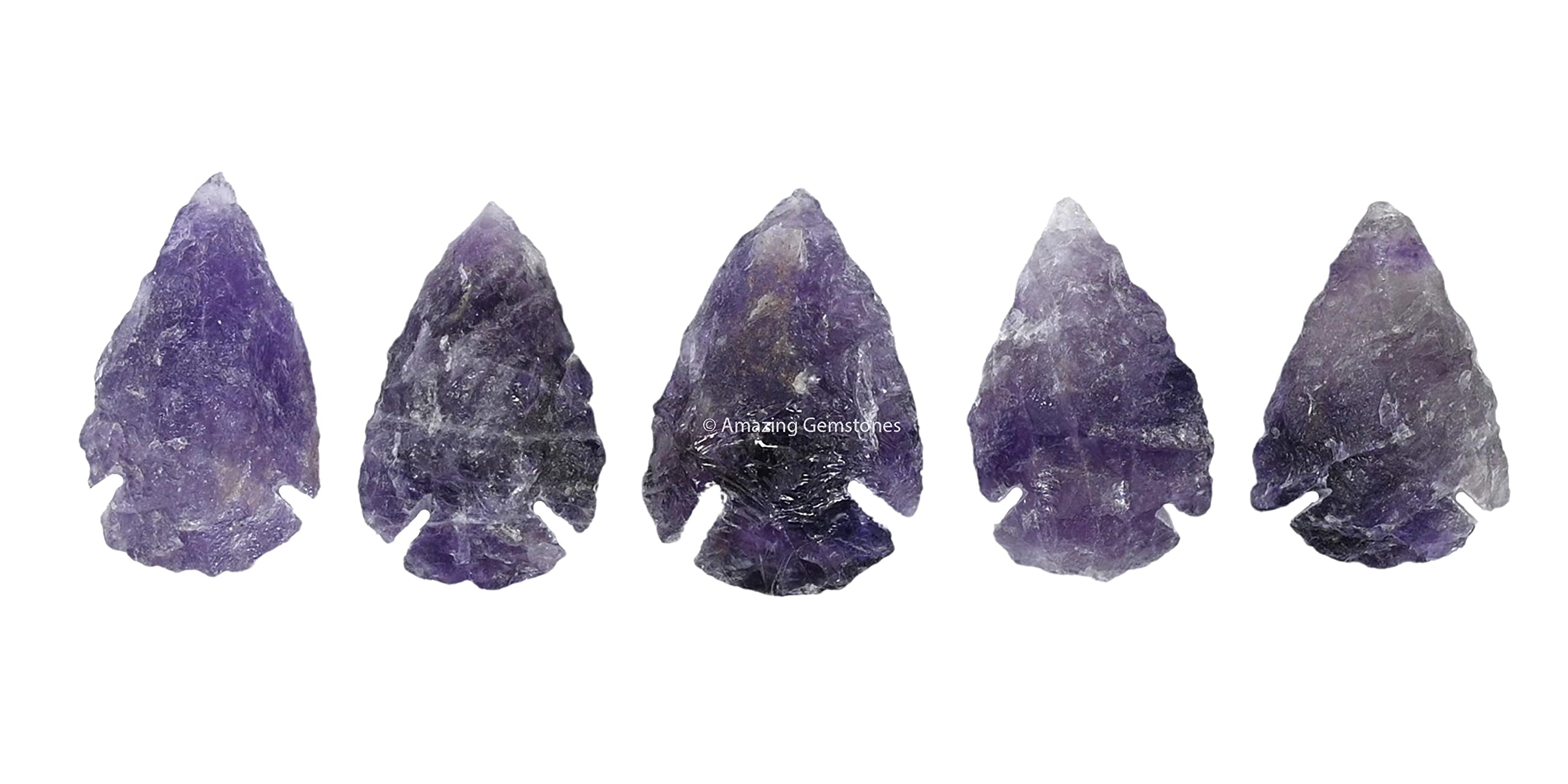 Amazing Gemstone amethyst arrowhead close-up highlights natural texture for authentic craft projects