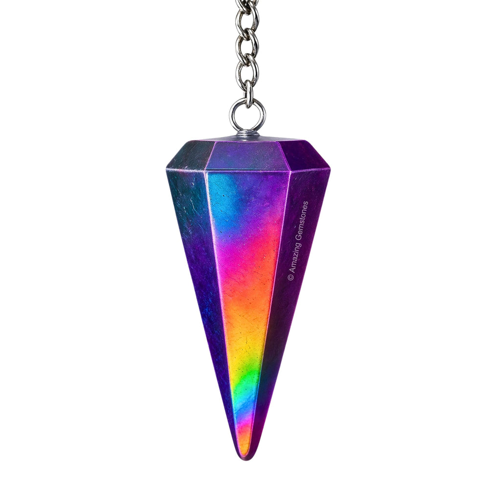 Amazing Gemstone Amethyst Aura Quartz Pendulum design for focused divination sessions