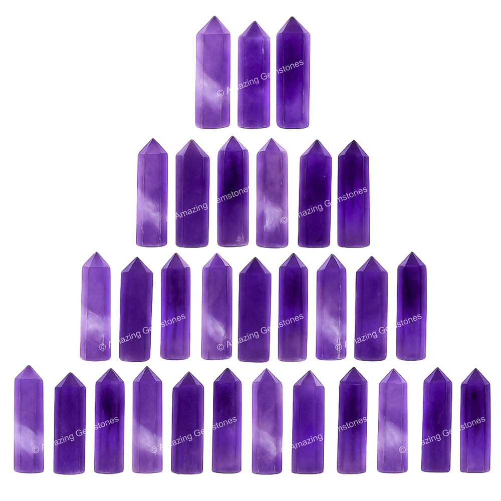 Amazing Gemstone amethyst point crystal, 1 to 1.5 inches, for meditation and grids
