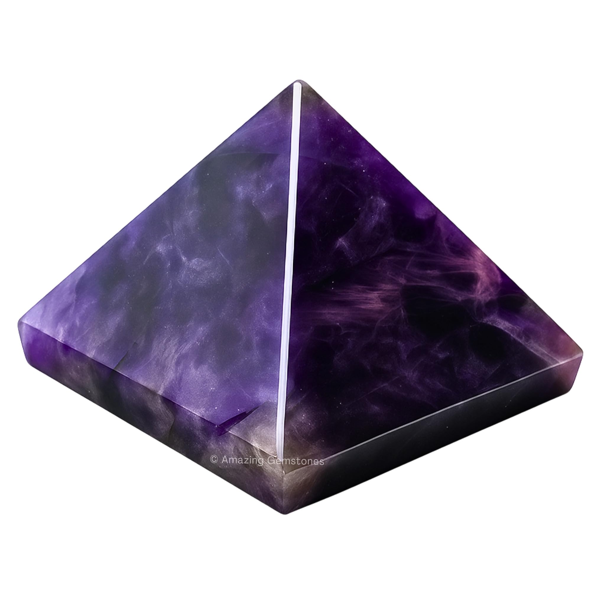 Amazing Gemstone amethyst pyramid 1.5-inch, natural crystal for meditation and decor.