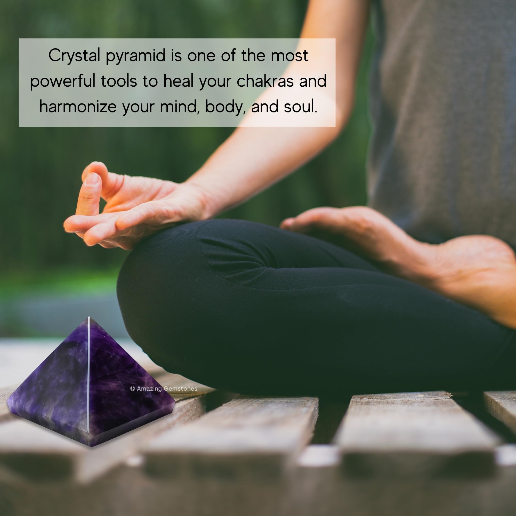 Amazing Gemstone amethyst pyramid gift pack, a thoughtful crystal gift option.