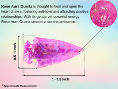 Amazing Gemstone angel aura rose quartz arrowhead perfect for decor and jewelry