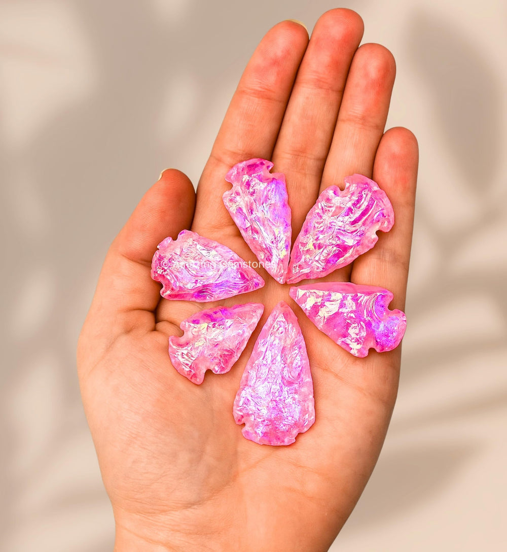Amazing Gemstone angel aura rose quartz arrowhead for meditation-inspired crafts