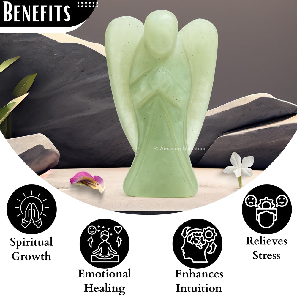 Amazing Gemstone Angel in velvet pouch, ready-to-gift packaging