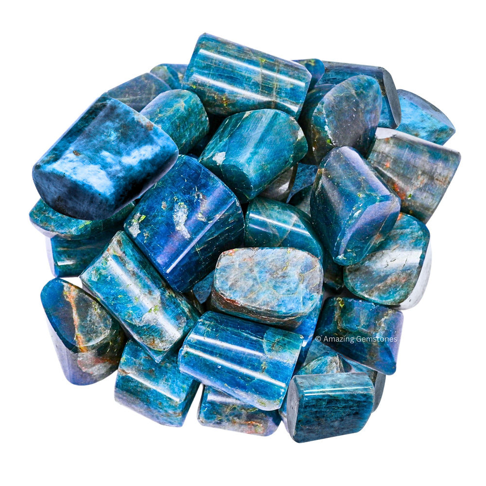 Amazing Gemstone apatite bulk tumbled crystals for collectors and energy balance