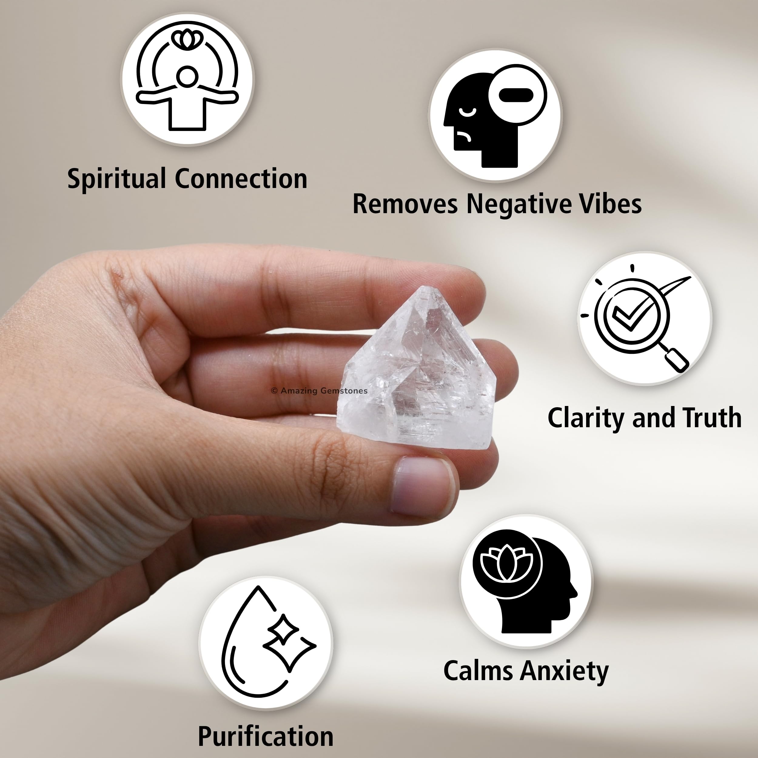 Amazing Gemstone meditation setup featuring apophyllite crystals for calm.