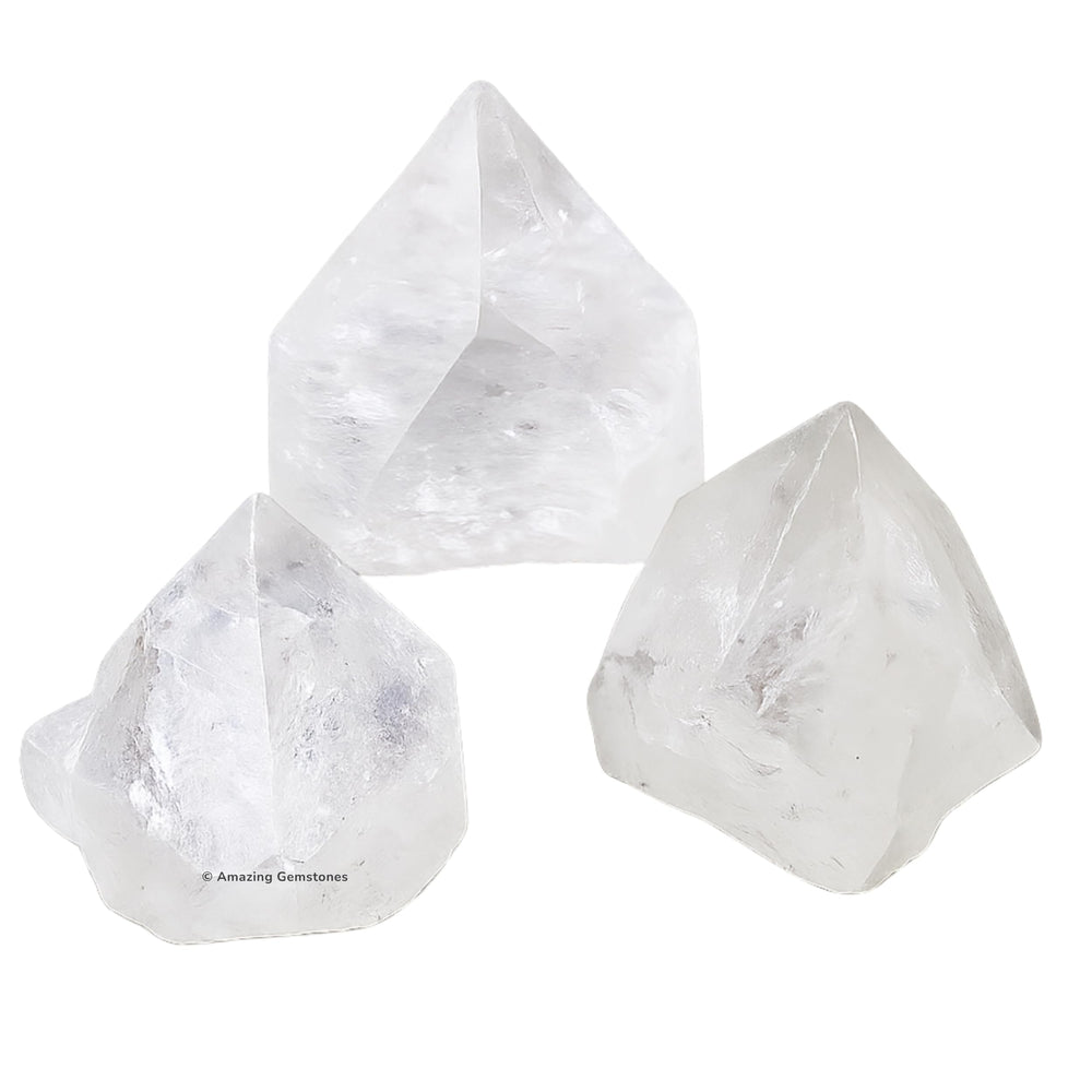 Amazing Gemstone apophyllite point collection for meditation focus.