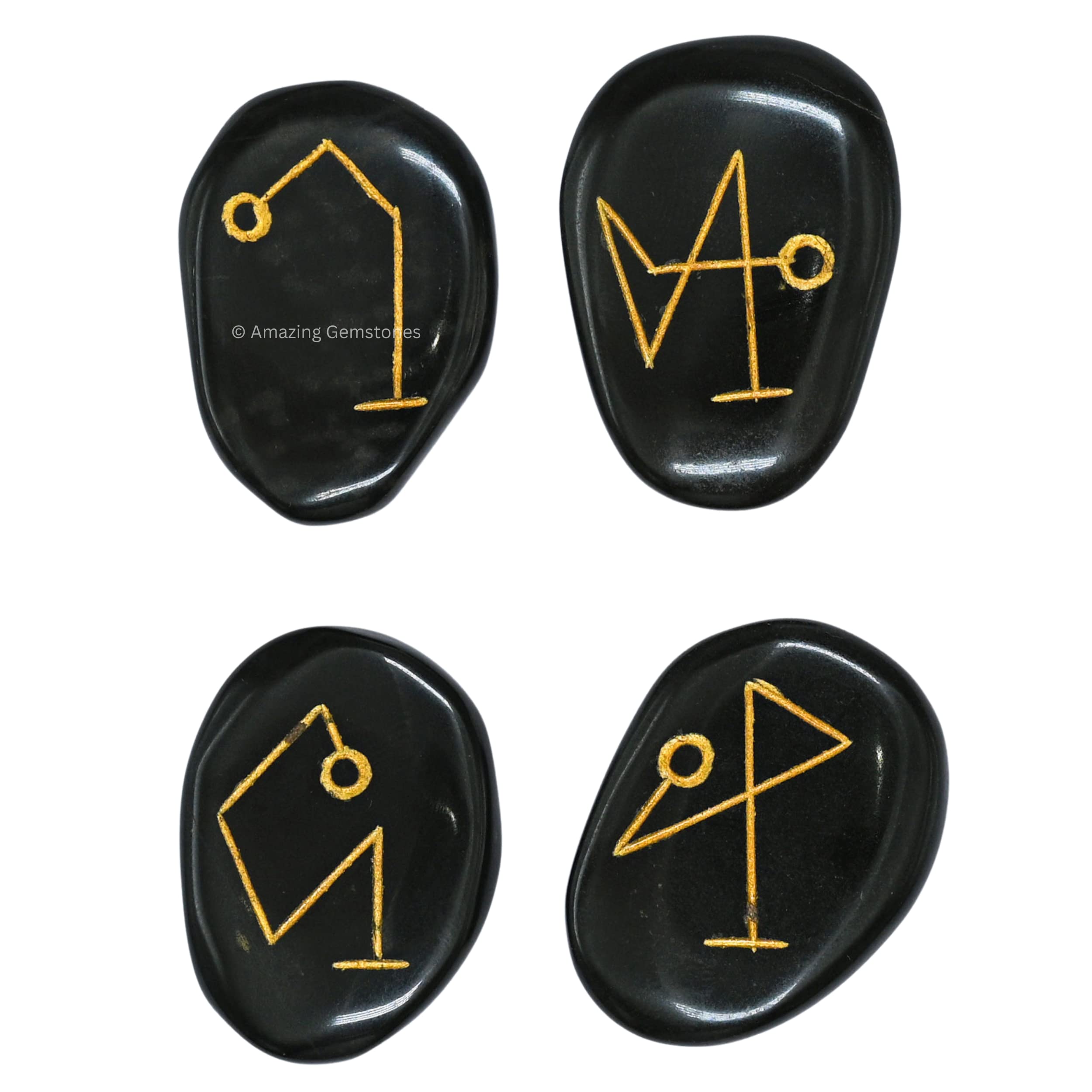Amazing Gemstone Archangel Michael stone, engraved symbol for protection and focused energy