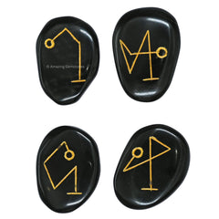 Amazing Gemstone Archangel Michael stone, engraved symbol for protection and focused energy