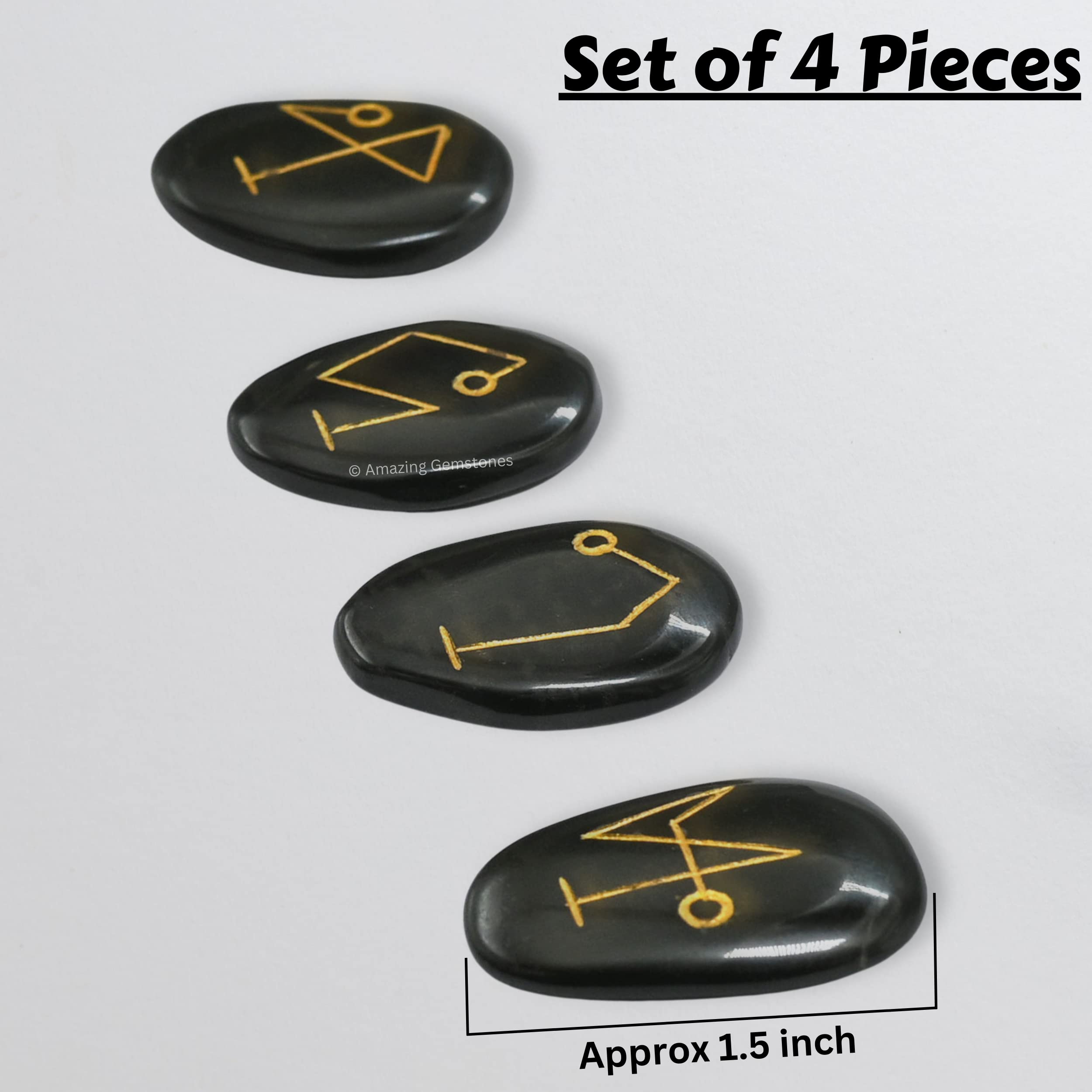 Amazing Gemstone Archangel Raphael stone, engraved symbol supporting soothing rituals