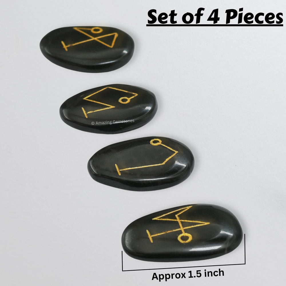 Amazing Gemstone Archangel Raphael stone, engraved symbol supporting soothing rituals