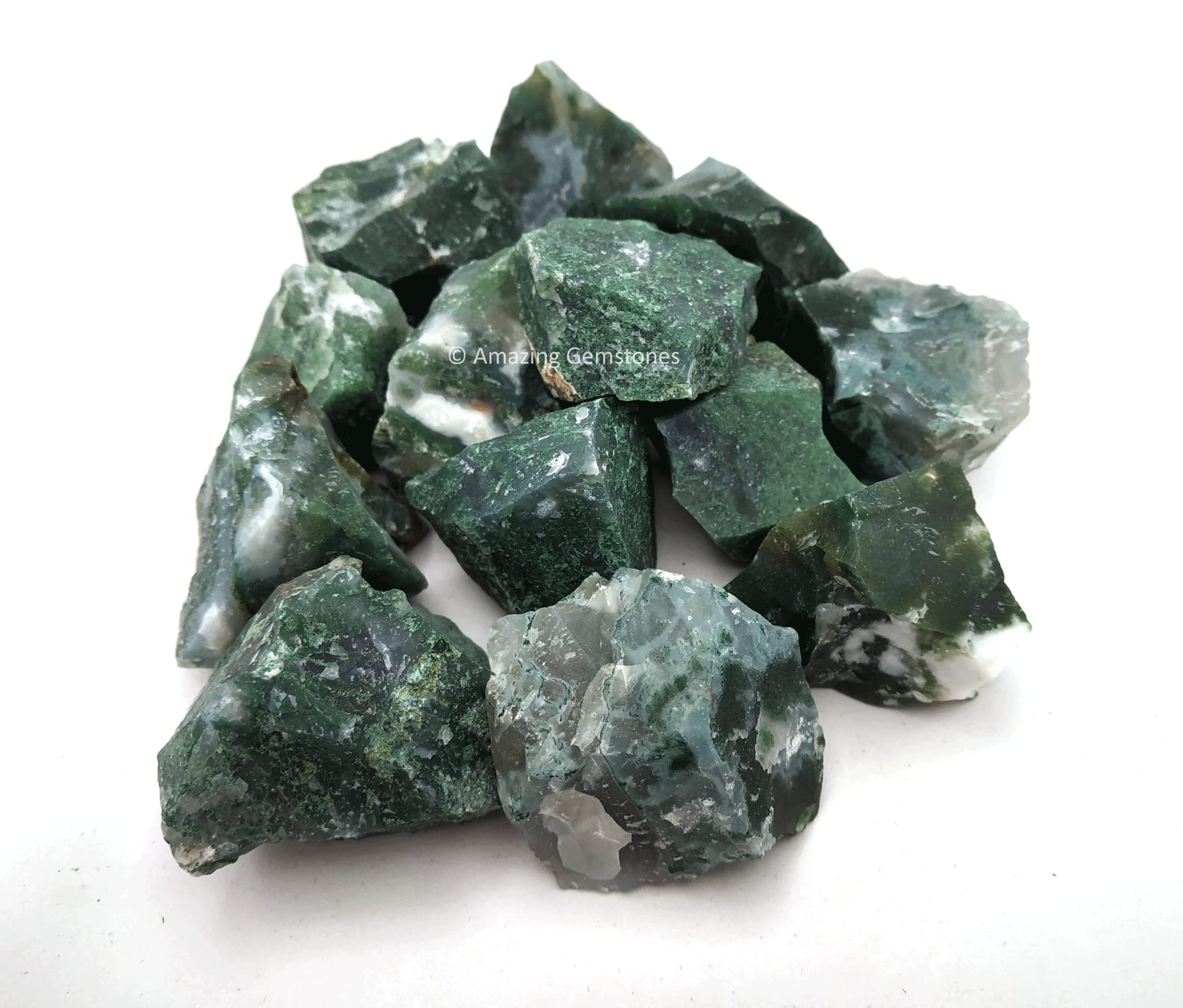 Amazing Gemstone certificate of authenticity for moss agate confirms natural origin