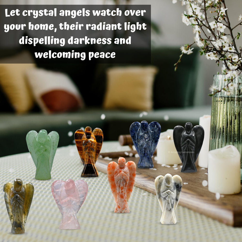 Amazing Gemstone authenticity certificate included with angel figures.