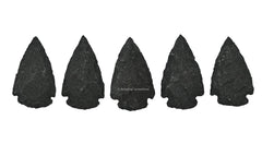 Amazing Gemstone black agate arrowhead close-up highlights pattern for crafts