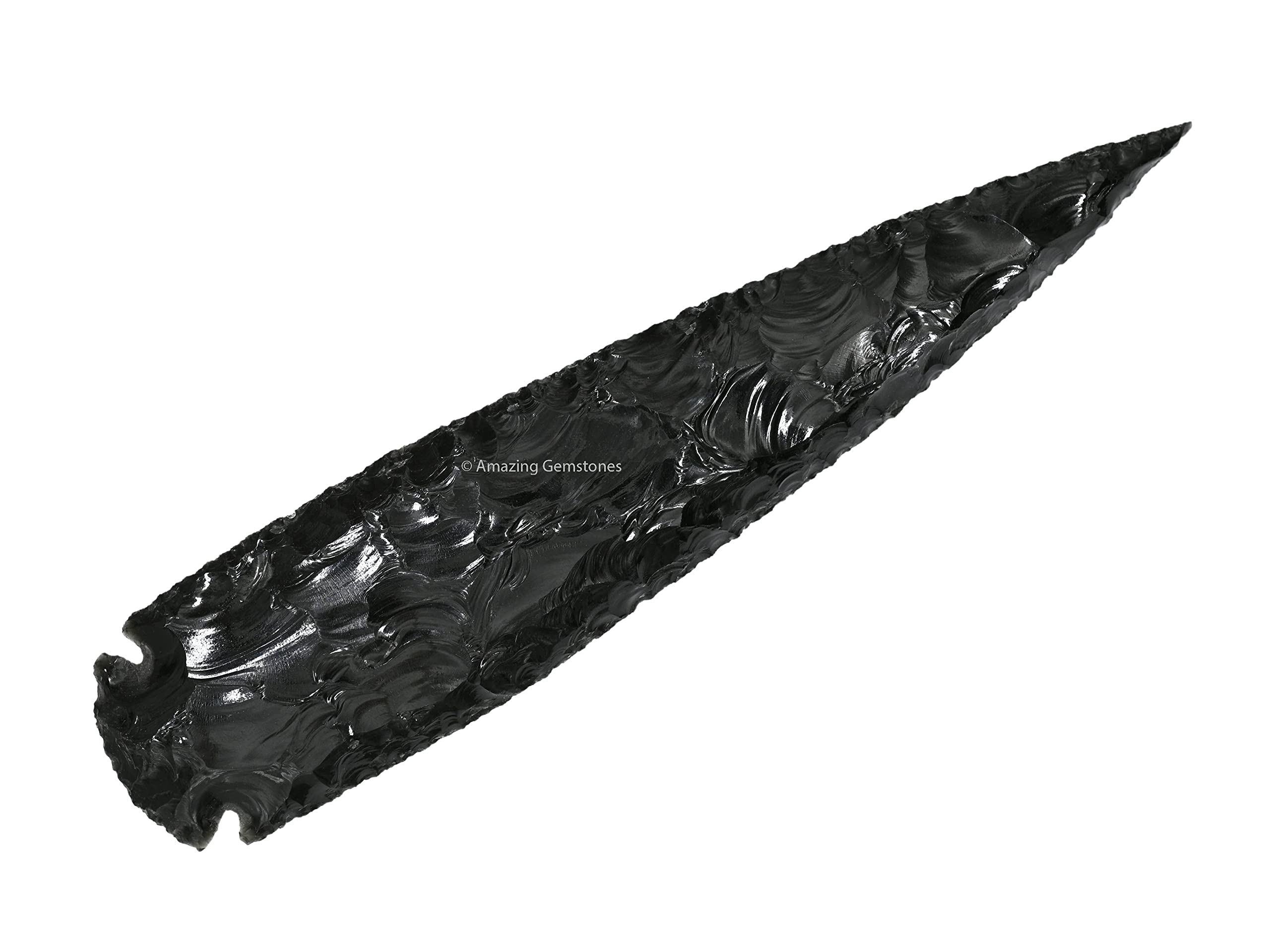 Close-up of Amazing Gemstone arrowhead texture showing natural facets.