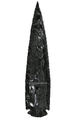 Amazing Gemstone Black Obsidian arrowhead close-up for DIY jewelry making and decor