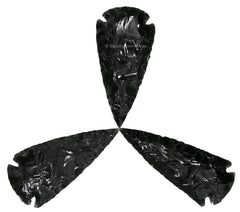 Amazing Gemstone black obsidian arrowhead—handmade for DIY jewelry and decor.