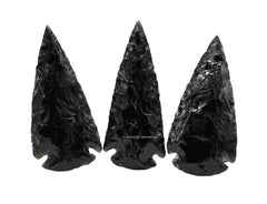Amazing Gemstone black obsidian arrowhead—2 to 3 inch size for pendant making.