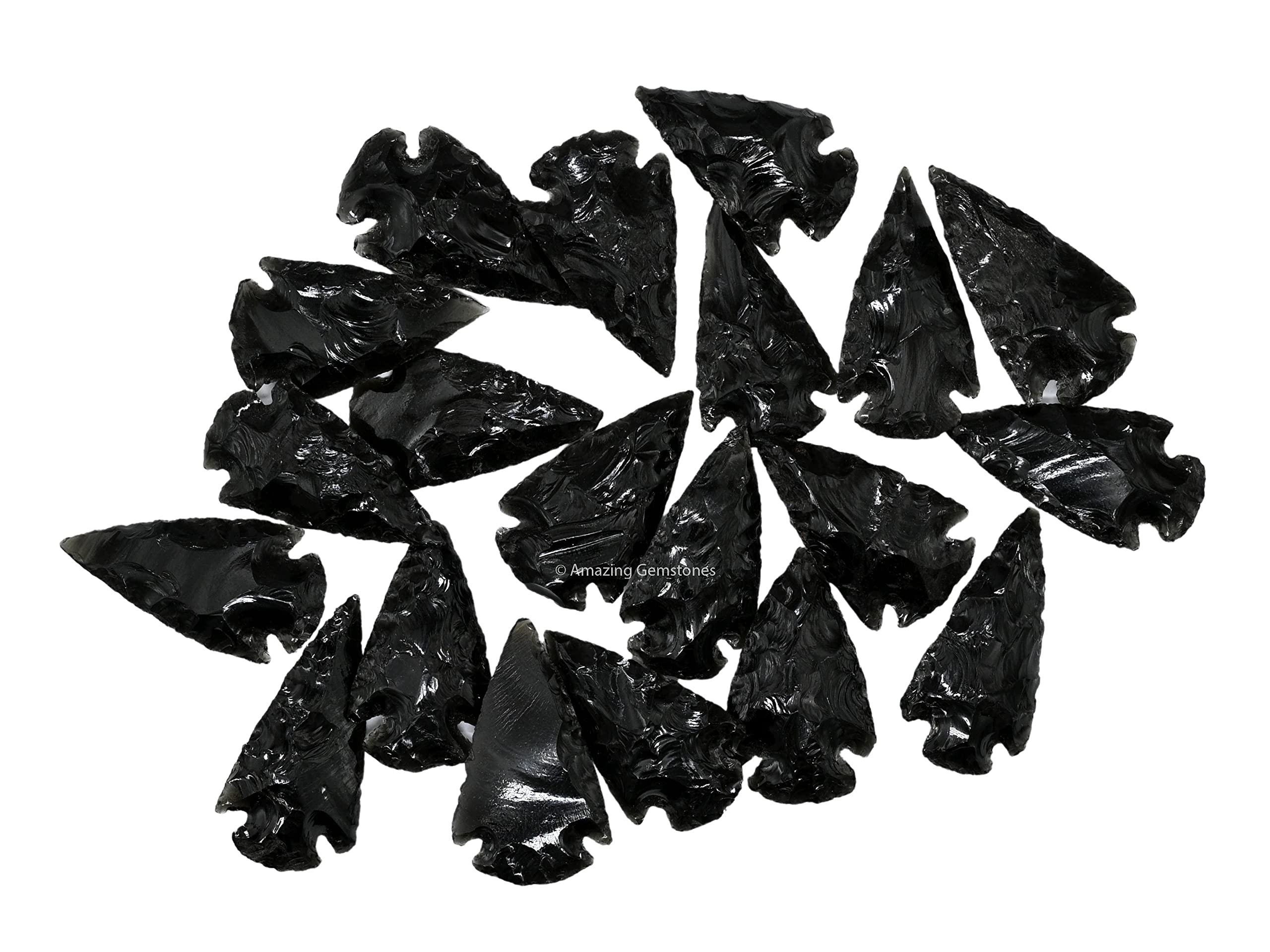 Amazing Gemstone black obsidian arrowhead—rugged centerpiece for DIY designs.