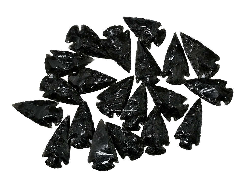 Amazing Gemstone black obsidian arrowhead—rugged centerpiece for DIY designs.
