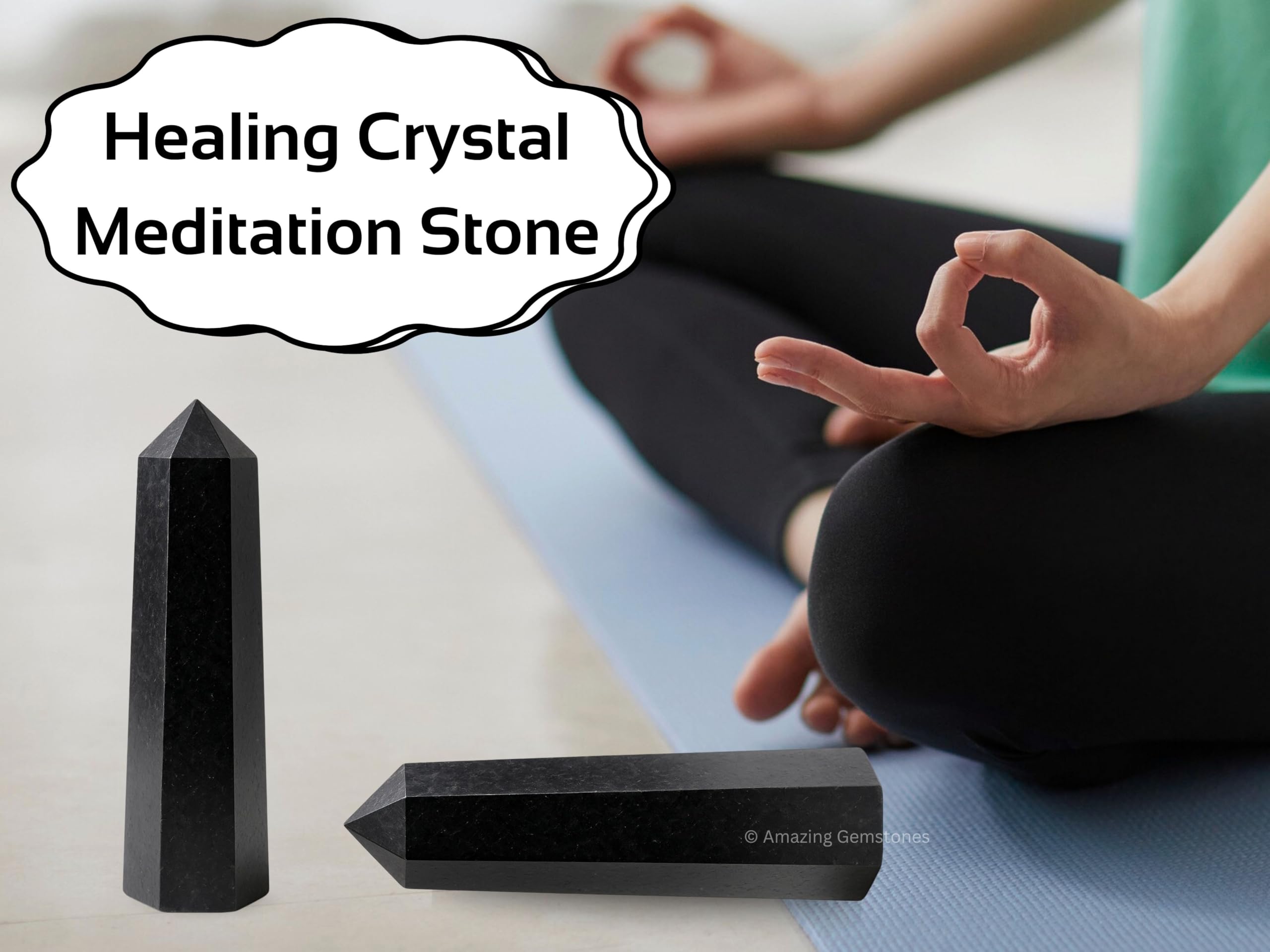 Amazing Gemstone Black Tourmaline Tower dark glow adding mood and clarity to spaces.