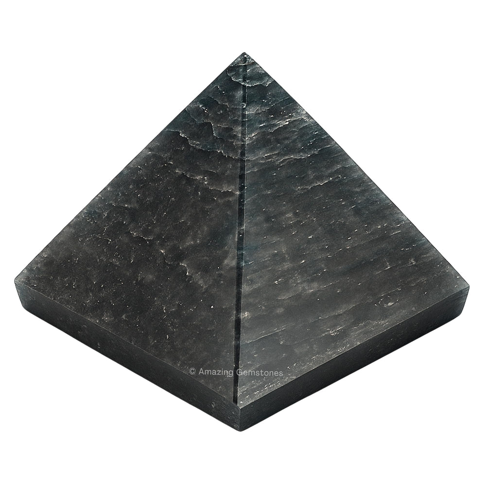 Amazing Gemstone Blue Aventurine Pyramid closeup highlighting natural crystal texture ideal for meditation