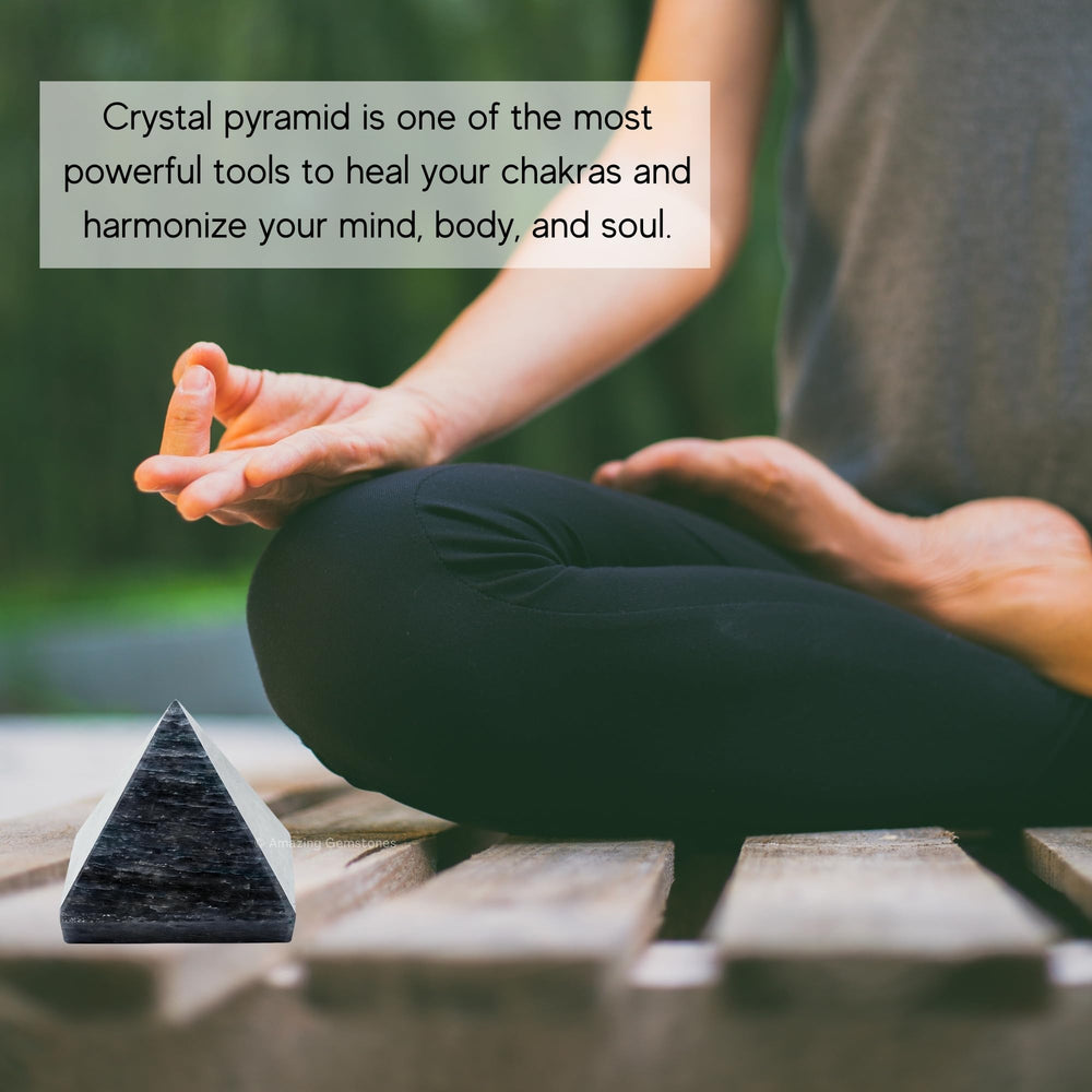 Amazing Gemstone Blue Aventurine Pyramid for Reiki or energy balancing sessions