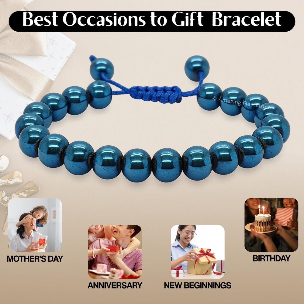 Amazing Gemstone Blue Hematite bracelet durable craftsmanship for daily wear.