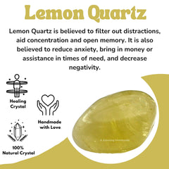 Amazing Gemstone bulk crystals lemon quartz collection for shelves or crafts